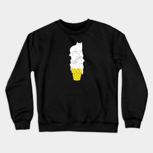 cats cat ice cream Crewneck Sweatshirt